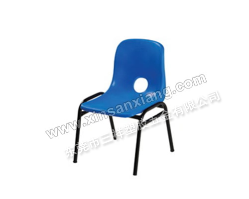 小號鐵腳靠背椅<br> 凳面(mm)：420×380×595 <br> 高度(mm)：300